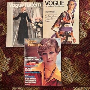 Vintage 60s 70s Sewing Pattern Magazines Lot Vogue Patterns